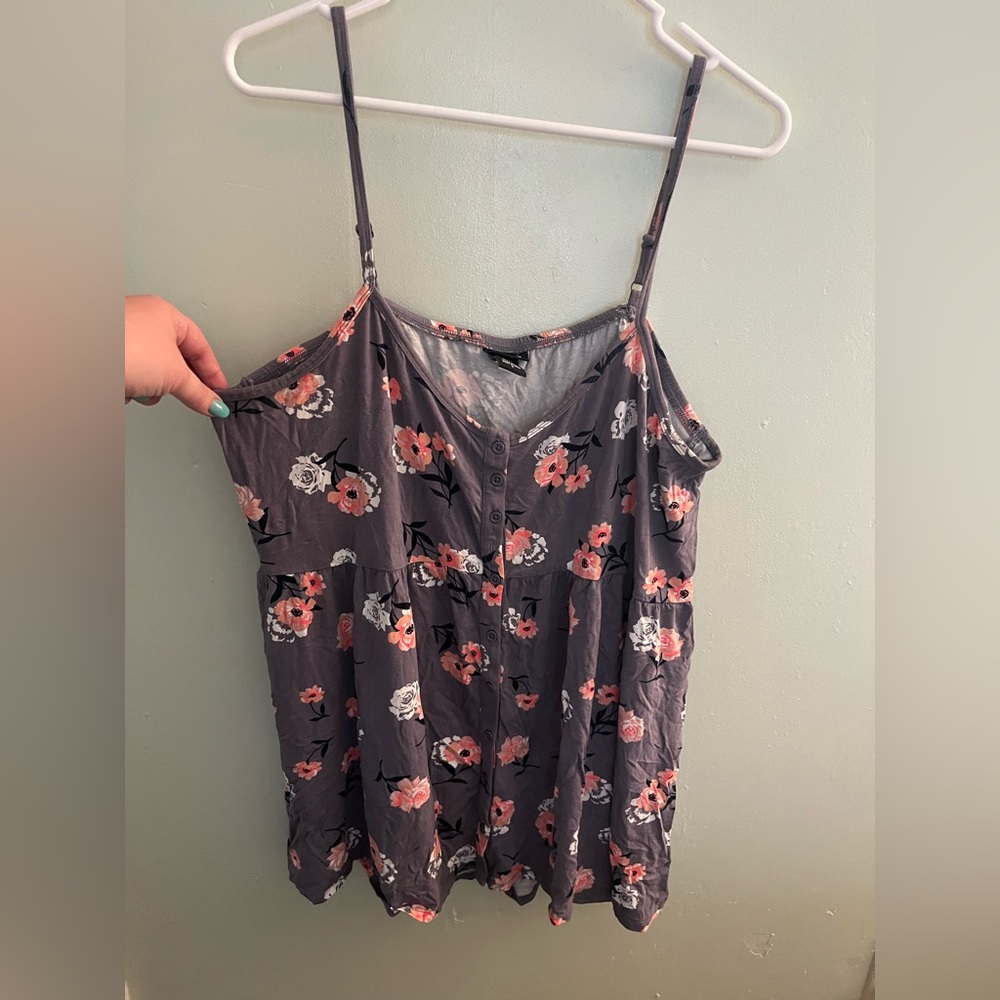 Torrid Cami Gray And Pink Floral